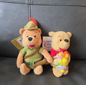 the disney store winnie the pooh plush set